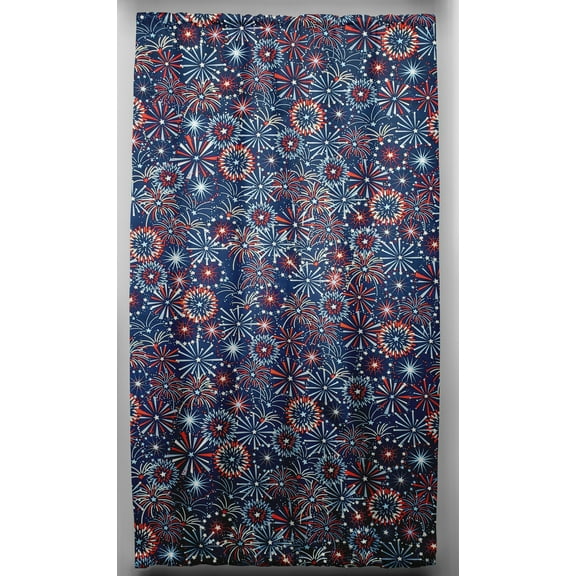 Americana French Door Curtain Panel with Tie Back by Penny's Needful Things (Unlined) (Fireworks)