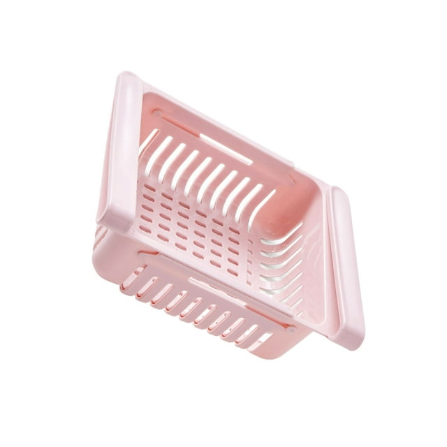 Advancent Rejilla de drenaje multifuncional que ahorra espacio con soluciones de almacenamiento de productos frescos caja de mantenimiento de Cocina y Comedor Rosa