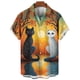 thumbnail image 5 of Camisa hawaiana para hombre 2024, estampado abstracto de gato, camisas de manga corta, camisas holgadas de gran tamaño, camisetas casuales de playa de verano unisex, 5 of 5