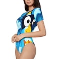 thumbnail image 2 of Lsque Bluey Women's Crew Neck Short Sleeve Bodysuit Basic T Shirts Tops Onesie Adult Cute Pajama-XX-Large, 2 of 8