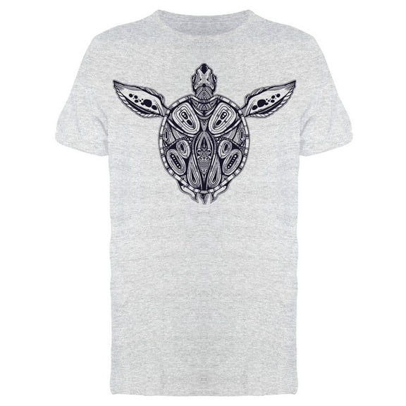 Ornate Tribal Sea Turtle Art T-Shirt Men -Image by Shutterstock, Male Large