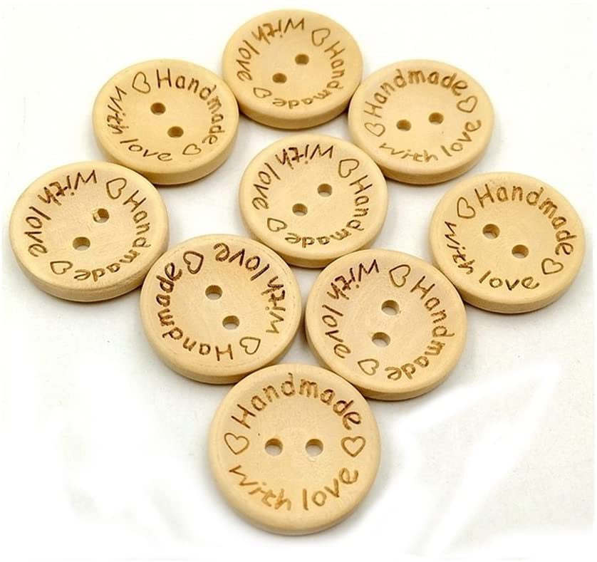 20mm Baby Birth Crafting Sewing Wood Buttons  'It's a Boy' Footprint 