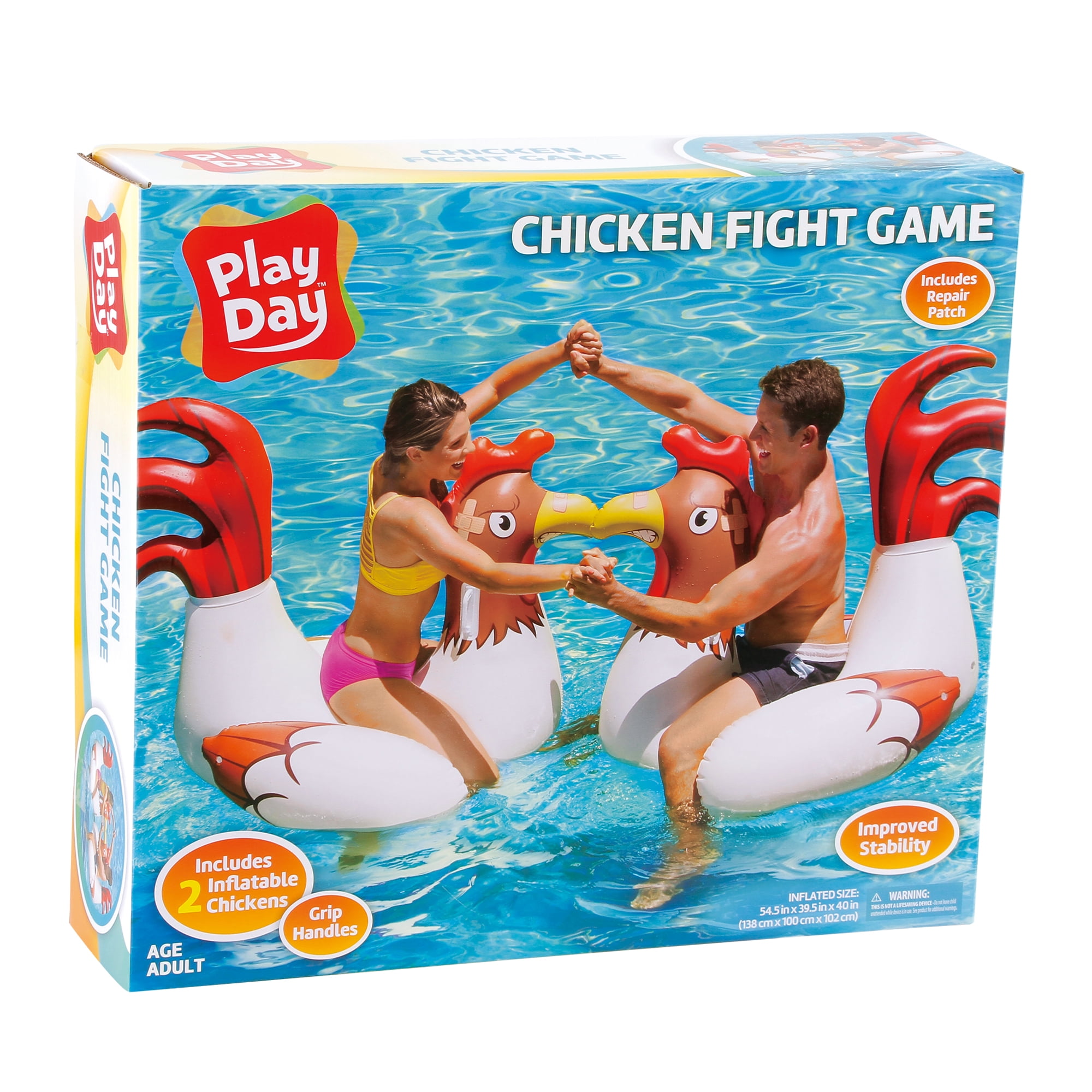 inflatable chicken fight pool game