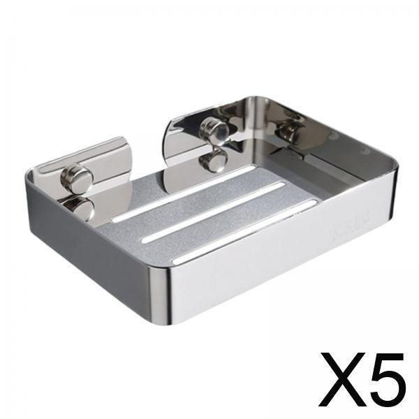 Soporte para jabonera,Soporte para jabonera de acero inoxidable montado en la pared,Bandeja de jabón resistente Accesorios de baño de cocina,Contenedor de estante de almacenamiento para