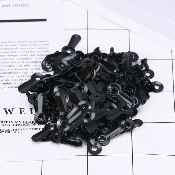 Sparsain 100 Pieces Picture Hanging Kit Picture Hanging Hooks Nails Screws and Picture Hangers for Picture Frames (Black)