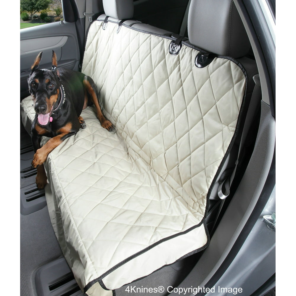 4Knines Dog Seat Cover with Hammock for Cars, Trucks and SUVs USA Based (Regular, Tan