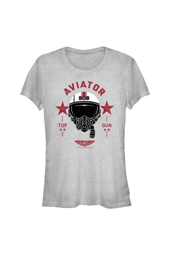 Junior's Top Gun: Maverick Aviator Bob Helmet Graphic T-Shirt