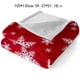thumbnail image 3 of Manta Navideña con Copos de Nieve Rojos, Suave y Cálida, Ideal para Sofá, Cama, Camping y Festivales., 3 of 7
