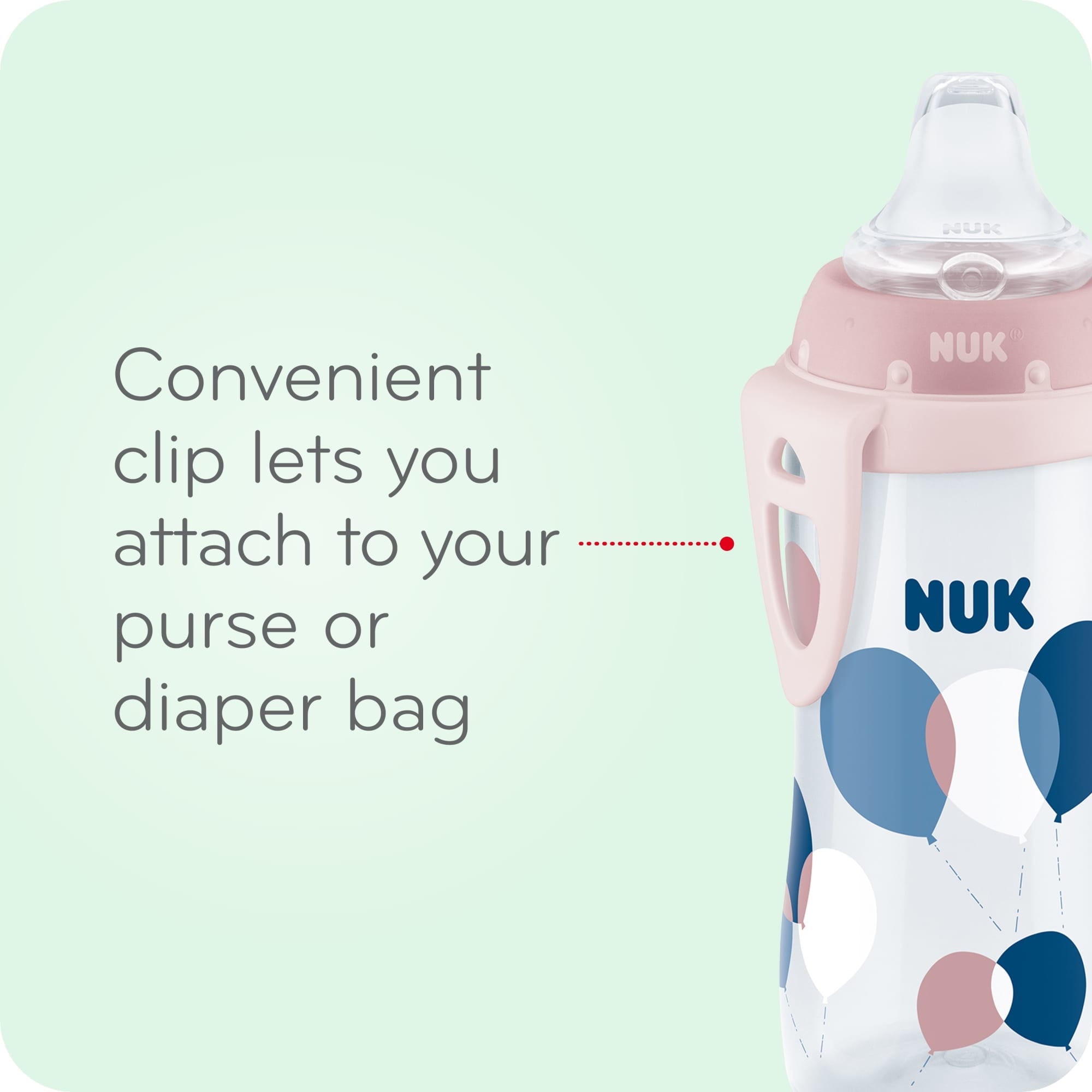 (3 pack) NUK Active Cup, 10 oz Soft Spout Sippy Cup, 12+ Months, 1 Pack, Boys