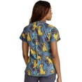 thumbnail image 3 of Tooniforms Scrubs Top For Women Round Neck Print TF787, 3 of 7