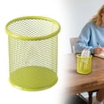 thumbnail image 2 of Metal Mesh Pen Holder Cup, Round Wire Desk Organizer Caddy for Pens Pencils Markers Scissors, Colorful Pencil Cup with Durable Mesh Construction, Classroom Essentials, Teacher Must Haves, Green, 2 of 9