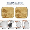 thumbnail image 4 of Lsque Retro Palm Tree 2 PCS Windshield Sun Shade | CarFoldable Window Covers | Car Accessories Reflect UV for Universal Cars SUV Truck | Large, 4 of 7