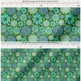 thumbnail image 2 of Soimoi Green Cotton Voile Fabric Blue Mandala Fabric Prints By Yard 42 Inch Wide, 2 of 7