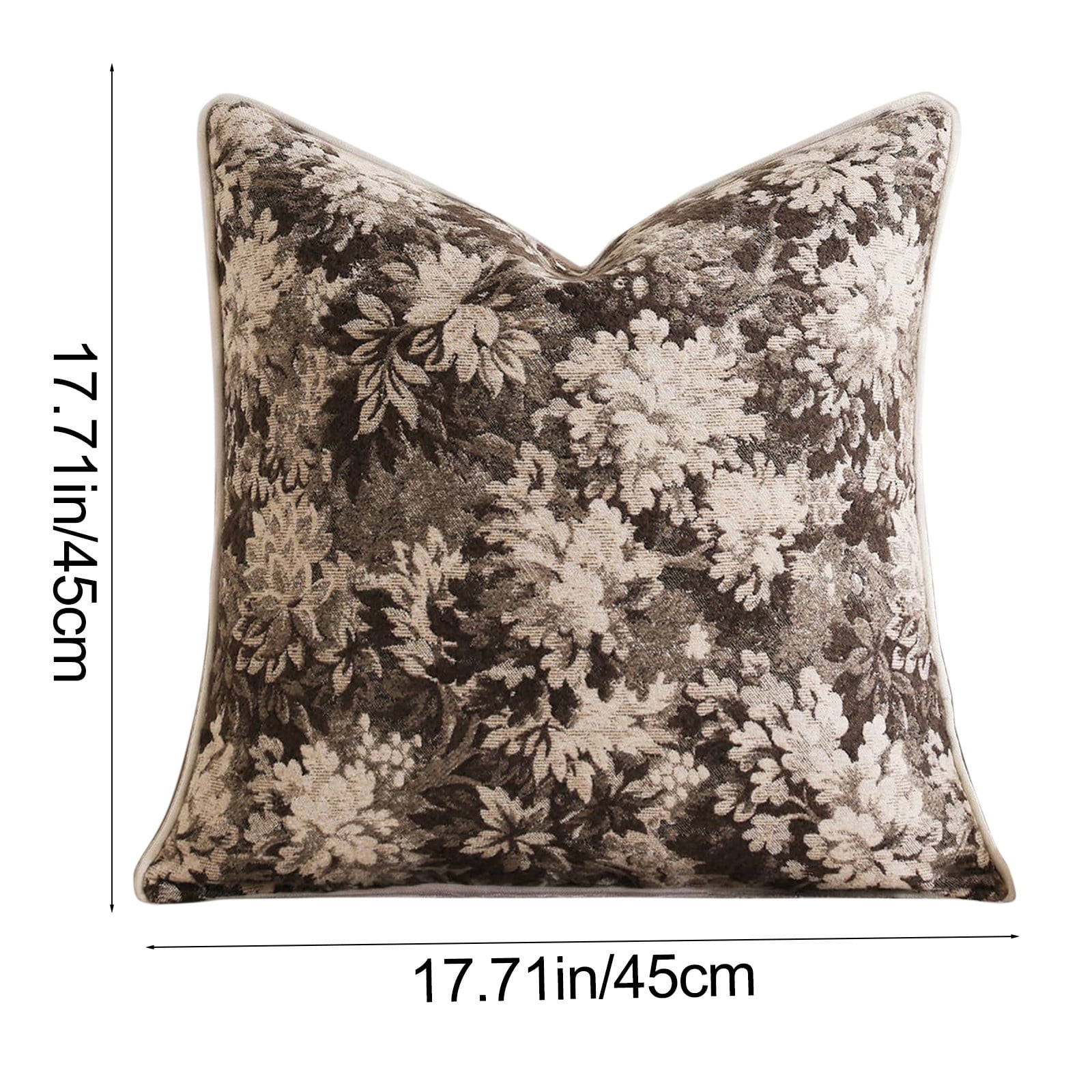 Vintage Floral Pillow Covers - Pack Of 2, 18x18 Inch Boho Rural Accents for Rectangular Decorative Throw Pillows