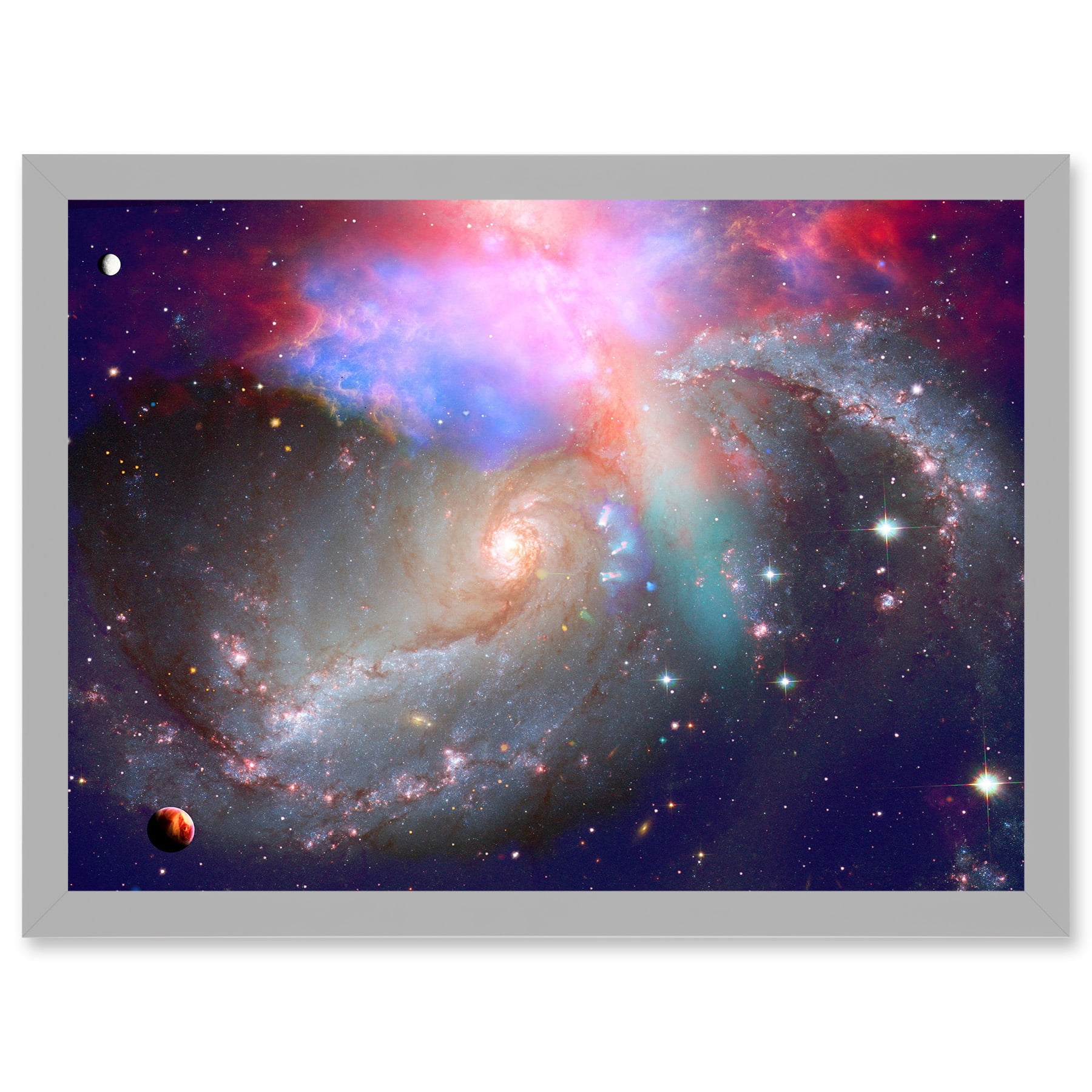 Spiral Galaxy Deep Space Stars Nebula Cosmos Artwork Framed Wall Art ...