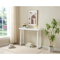 thumbnail image 2 of Kings Brand Furniture Claude Narrow Console Table Perfect for Sofa Table, Entryway Table for Hallway (White), 2 of 5