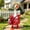 Red, variant on Mini Desk Goose Outfits Summer Clothes Set with Hat Dress and Bag for Statue Decor(Yellow,9cm)