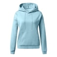 thumbnail image 4 of RKSTN Hoodies for Women Casual Plus Size Long Sleeve Solid Color Pullover Tops Fall Fashion Lightweight Loose Drawstring Sweatshirt, 4 of 9