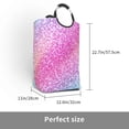 thumbnail image 3 of Kll Fun Rainbow Pink Laundry Hamper,Large Canvas Fabric Lightweight Storage Basket Toy Organizer Dirty Clothes Collapsible Waterproof For College Dorms,Children Bedroom,Bathroom, 3 of 6