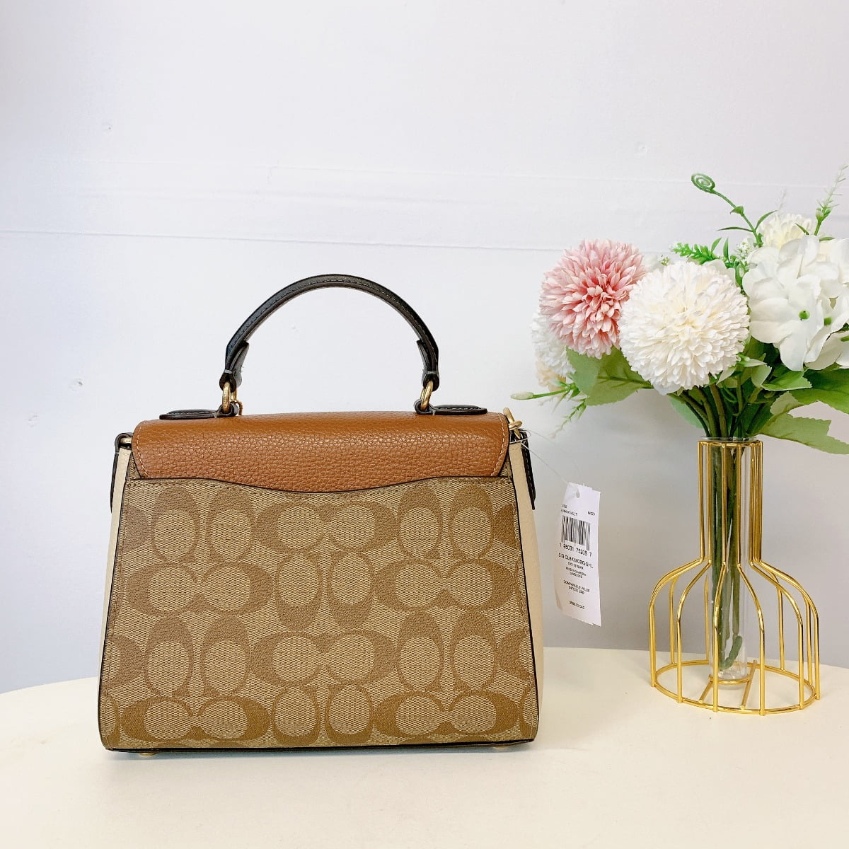 Coach marlie top handle outlet satchel in signature canvas