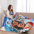 thumbnail image 3 of Manta navideña de Moana, decoración navideña para el hogar, mantas mullidas, cálidas y acogedoras para ropa de cama de invierno, sofá y regalo, 40 x 60 pulgadas, 3 of 8