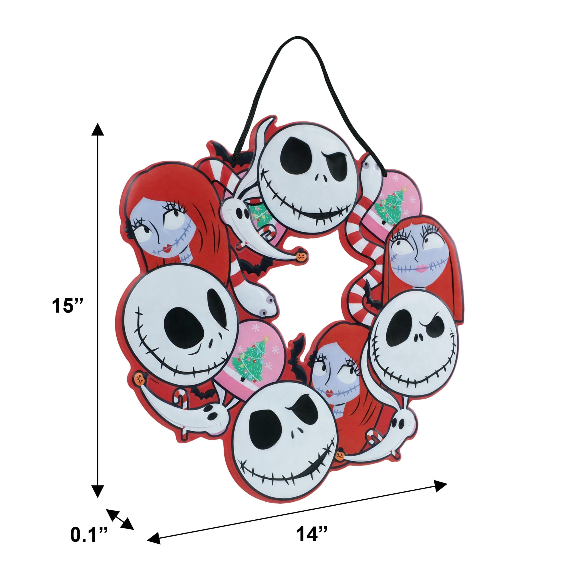 The Nightmare Before Christmas 15 Inch Metal Christmas Wreath