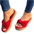 thumbnail image 4 of VerPetridure Women Bow Tie Open Toe Slippers Shoes Comfy Sandals Casual Comfortable Beach Sandals, 4 of 4