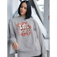 thumbnail image 2 of Love In Our Hearts... Sweatshirt Women -Smartprints Designs, Female 3X-Large, 2 of 4