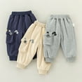 thumbnail image 3 of KYAIGUO Kids Boys Girls's Pants Spring & Autumn Thickened Pant Stretch Pant Pockets Padded Pants Kids Clothes Sized 1-7T, 3 of 8