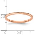 thumbnail image 4 of 10K Rose Gold 1.2mm Criss-Cross Pattern Stackable Band (Size 6.5) Made In United States 1stk20-120r-6.5, 4 of 5