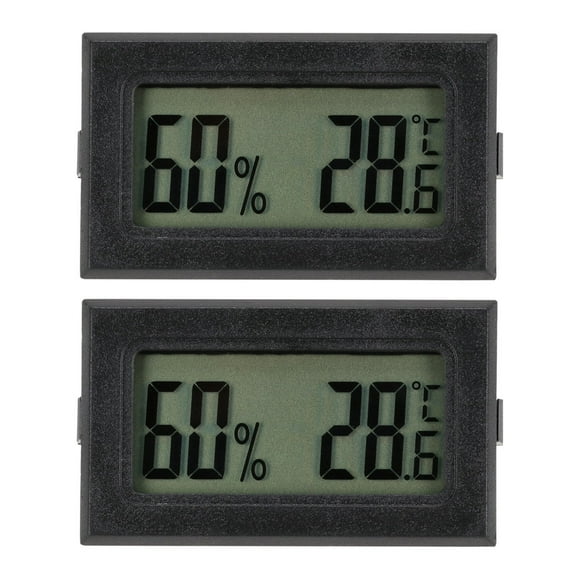 OFFIGAM 2-Pack Cordless Digital Hygrometer Thermometer for Reptile Habitat Monitoring, Outdoor Accurate Humidity and Temperature Gauge