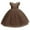 Brown, variant on Children's Party Dress Fashion Solid Color Mesh Puffy Dresses Girls' Performance formal Dress with Bowknot 4-10 Years