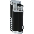 thumbnail image 4 of Cyclone Triple Flame Torch Lighter w/Retractable Bullet Cutter - Black & Chrome, 4 of 8