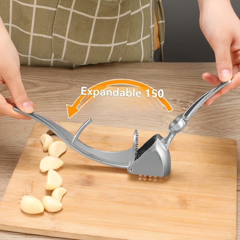 Multifunctional garlic press kitchen garlic mashing artifact hand-pressed aluminum alloy garlic stirrer household garlic tool