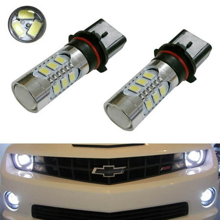 Xenon 4 Door iJDMTOY (2) Super Bright Xenon White 15-SMD P13W PSX26W High Power LED Replacement Bulbs For 2010-2013 Chevy Camaro, 2013-up Mazda CX-5, 2008-2012 Audi A4/S4/Q5 Daytime Running Lights, etc ()