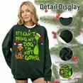 thumbnail image 4 of AKOLKOL Women’s Christmas Dog Lover Sweatshirt - Festive "If I Can’t Bring My Dog" Graphic Red Holiday Pullover, 4 of 6