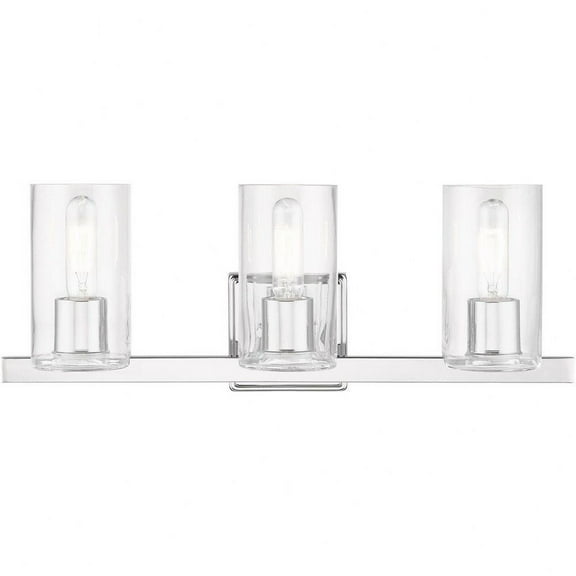 3 Light Bathroom Light in Contemporary Style-8.75 inches Tall and 22.5 inches Wide-Polished Chrome Finish Bailey Street Home 218-Bel-4821668