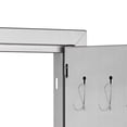 thumbnail image 6 of 24W x 24H Inch Stainless Steel Flush Mount Double Wall Vertical Door with Handles and Hooks for Outdoor Kitchen BBQ Island Grilling Station Cabinet, 6 of 9