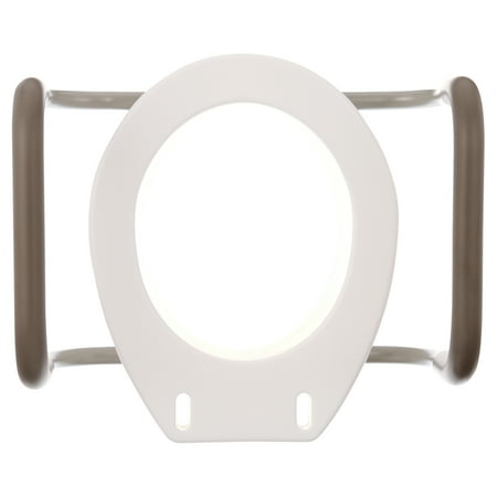 Carex Raised Toilet Seat with Handles, Standard Round Toilets, Adds 3.5" to Height, 250 lb Capacity