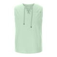 thumbnail image 4 of Awdenio Summer Mens Tank Tops, Men Casual Summer Cotton And Linen Solid V-Neck Tie Pocket Sleeveless Tank Tops Green 2XL, 4 of 4