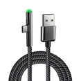 thumbnail image 1 of QualitChoice LED USB Type C Cable Braided Fast Charging Type-C Cable USB-C Charging Cable Black7, 1 of 6