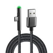 Maoww LED USB Type C Cable Braided Fast Charging Type-C Cable USB-C Charging Cable Black