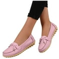thumbnail image 3 of YLYL Women's Penny Loafers Leather Driving Moccasins Slip on Fashion Comfort Flats Boat Shoes, 3 of 7