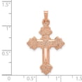 thumbnail image 3 of 14K Rose Gold Fleur de Lis Cross Pendant XR1226, 3 of 4