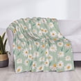thumbnail image 3 of Goofa Daisies Flowers Pattern Fleece Throw Blanket for Couch, Soft Checkered Flannel Blanket for Sofa, Warm Cozy Decorative Blanket Fall Decor Gift-50"x40", 3 of 6