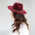 thumbnail image 4 of Weikingp Clearance! Hats for Women, Western Cowboy Hat for Women Classic Roll Up Buckle Belt Women Retro Wide Brim Cowboy Hat, Wine, 4 of 4