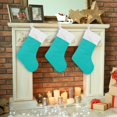 thumbnail image 5 of SKYSONIC Christmas Stocking Personalized Solid Color Large Candy Stocking Hanging Gift Xmas Stockings Decoration 1 PC for Family Holiday Party Ornaments Decor Fireplace, 5 of 7