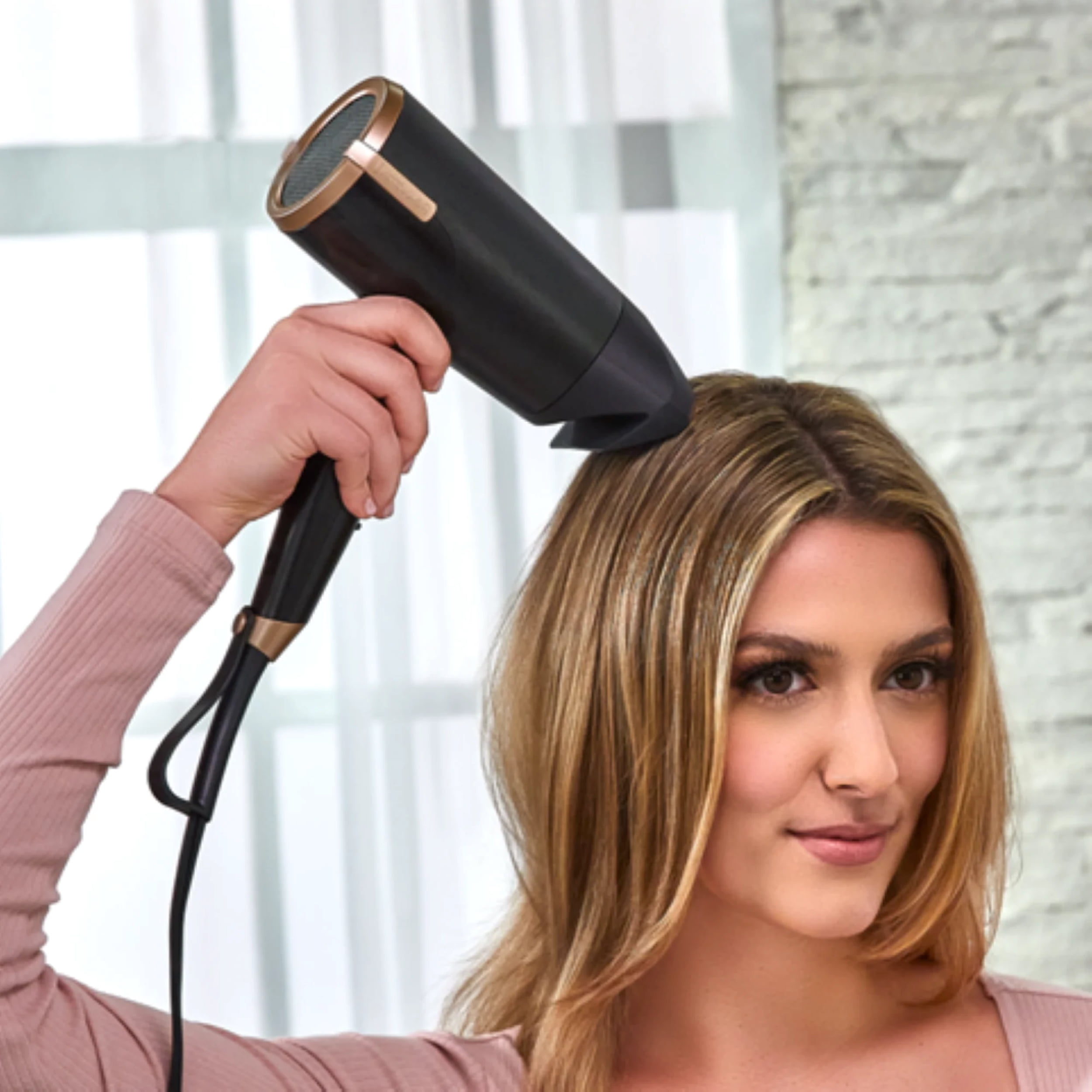 Remington ONE Ionic Hair Dryer, Ceramic, with Diffuser, Flyaway Tamer & Concentrator, Black