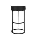 thumbnail image 4 of Pangea Home Mono 30" Modern Faux Leather & Metal Stand Bar Stool in Black, 4 of 4