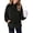 Black, variant on Girls Hoodie Sherpa Fleece Pullover Hooded Sweatshirt for Girl Button Up Casual Outerwear Coat With Pockets